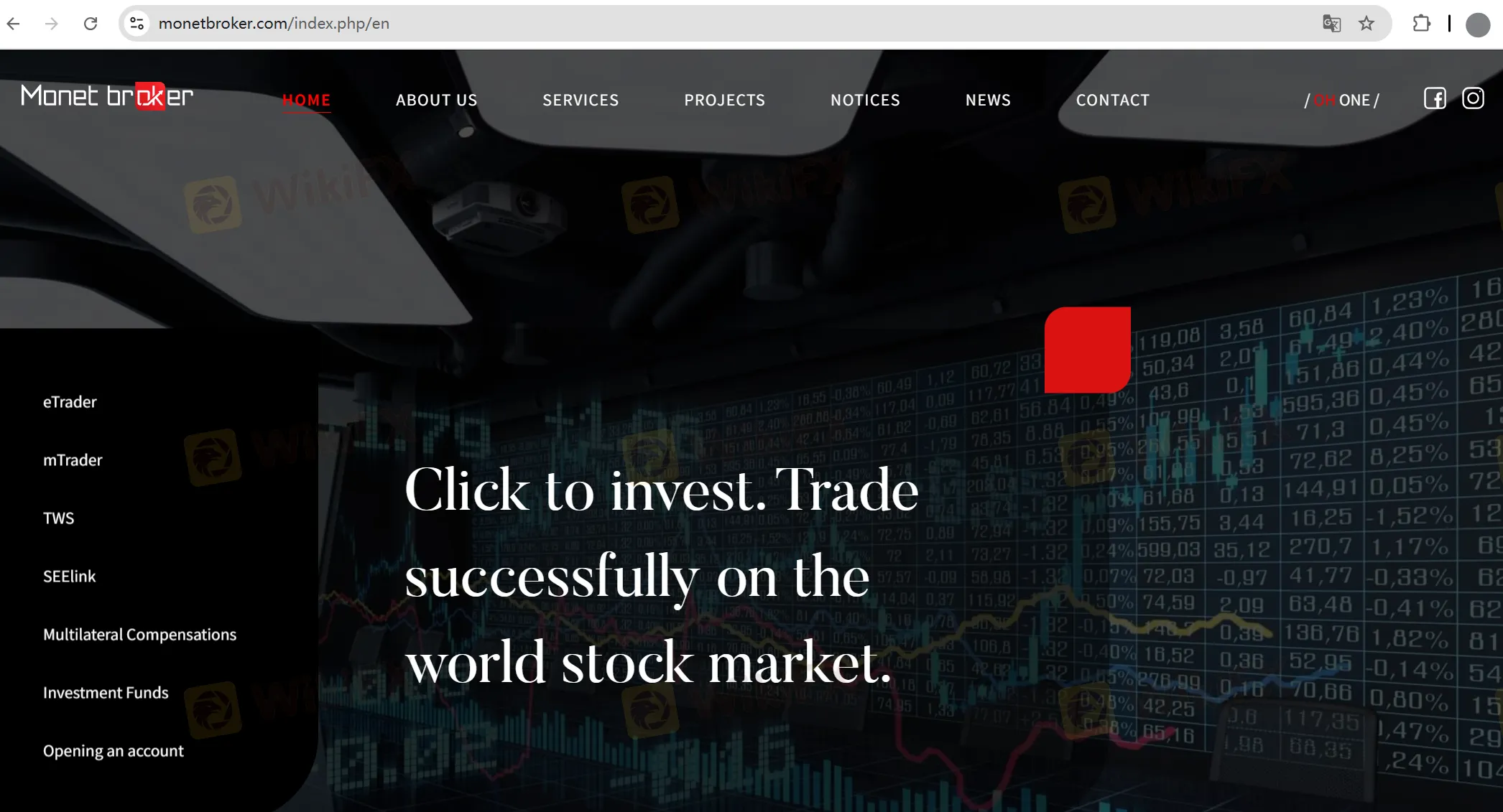 Monet Broker's homepage