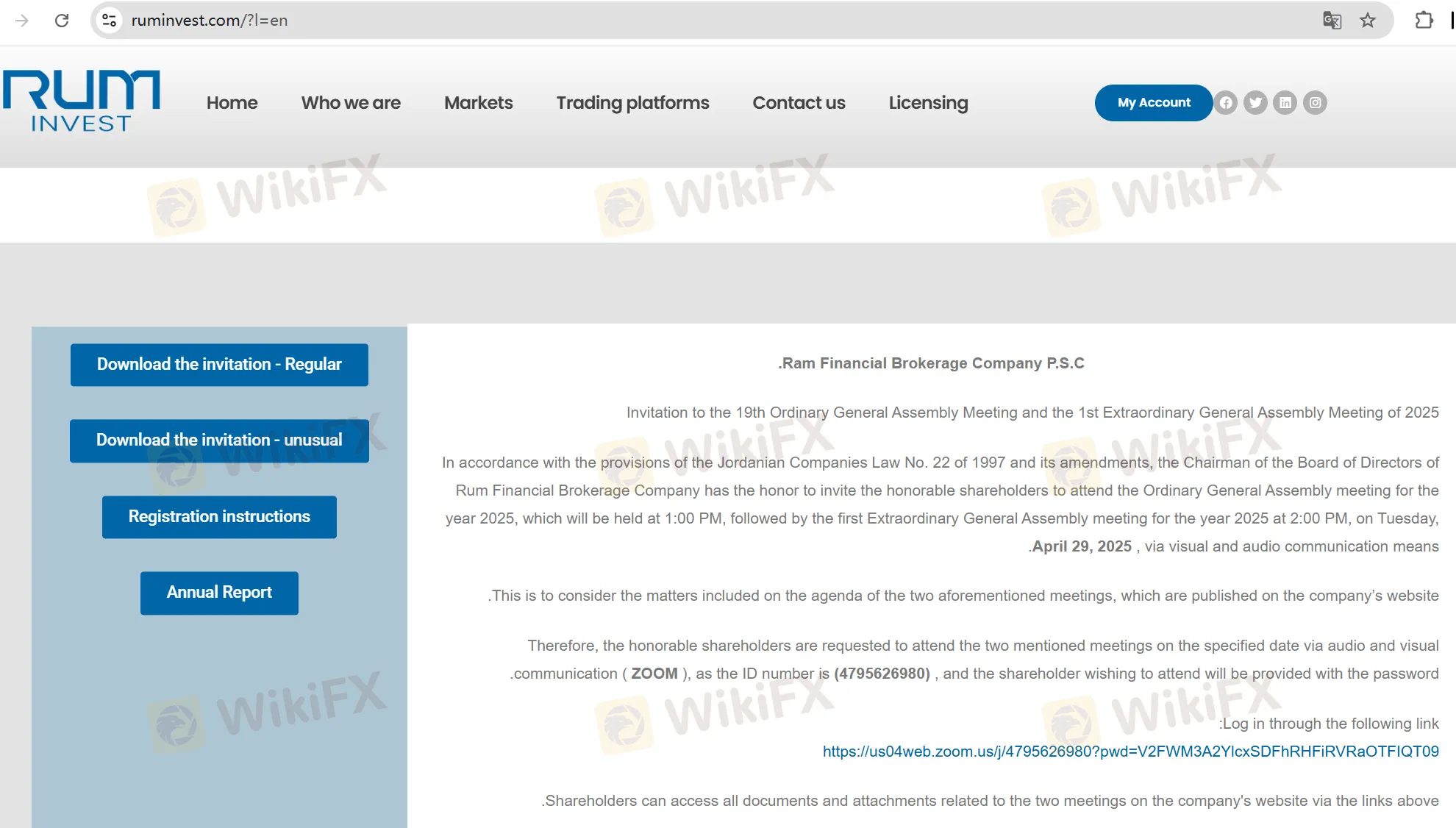 Rum Invest's homepage Rum Invest's homepage