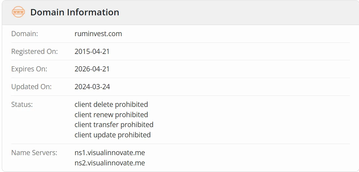 Domain information Domain information