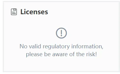 No license No license