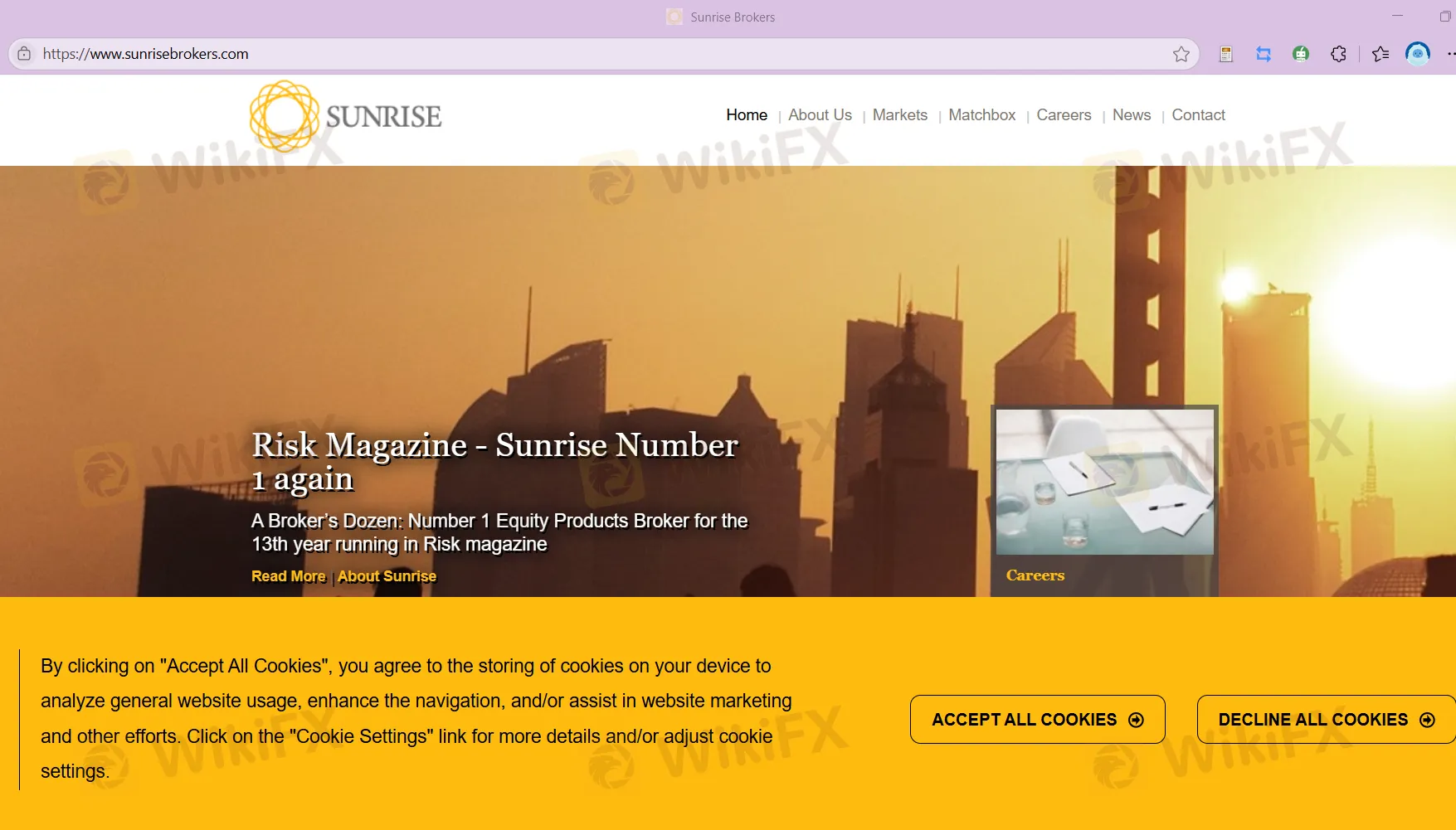 Sunrise's homepage