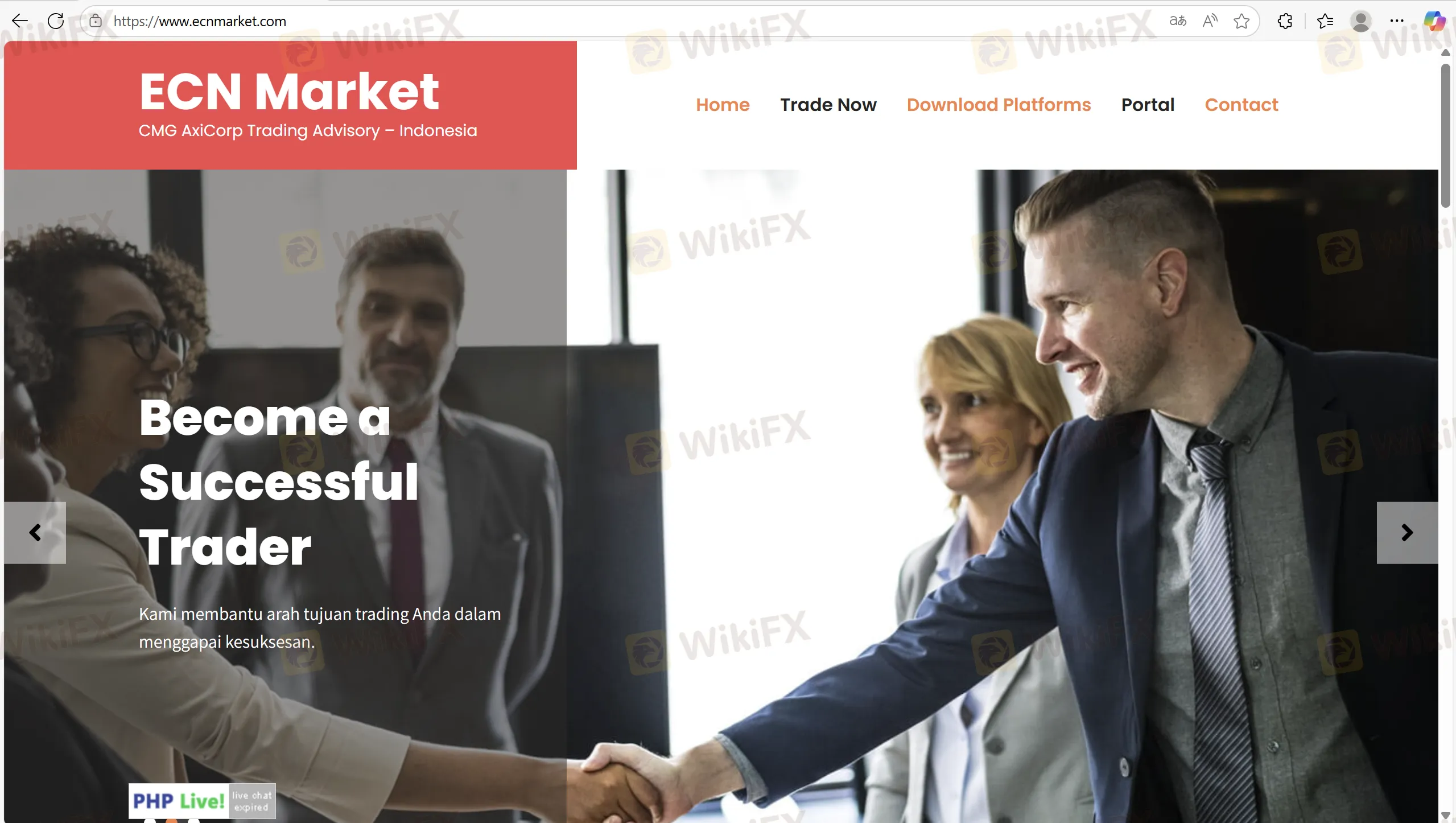 ECN Market's homepage ECN Market's homepage