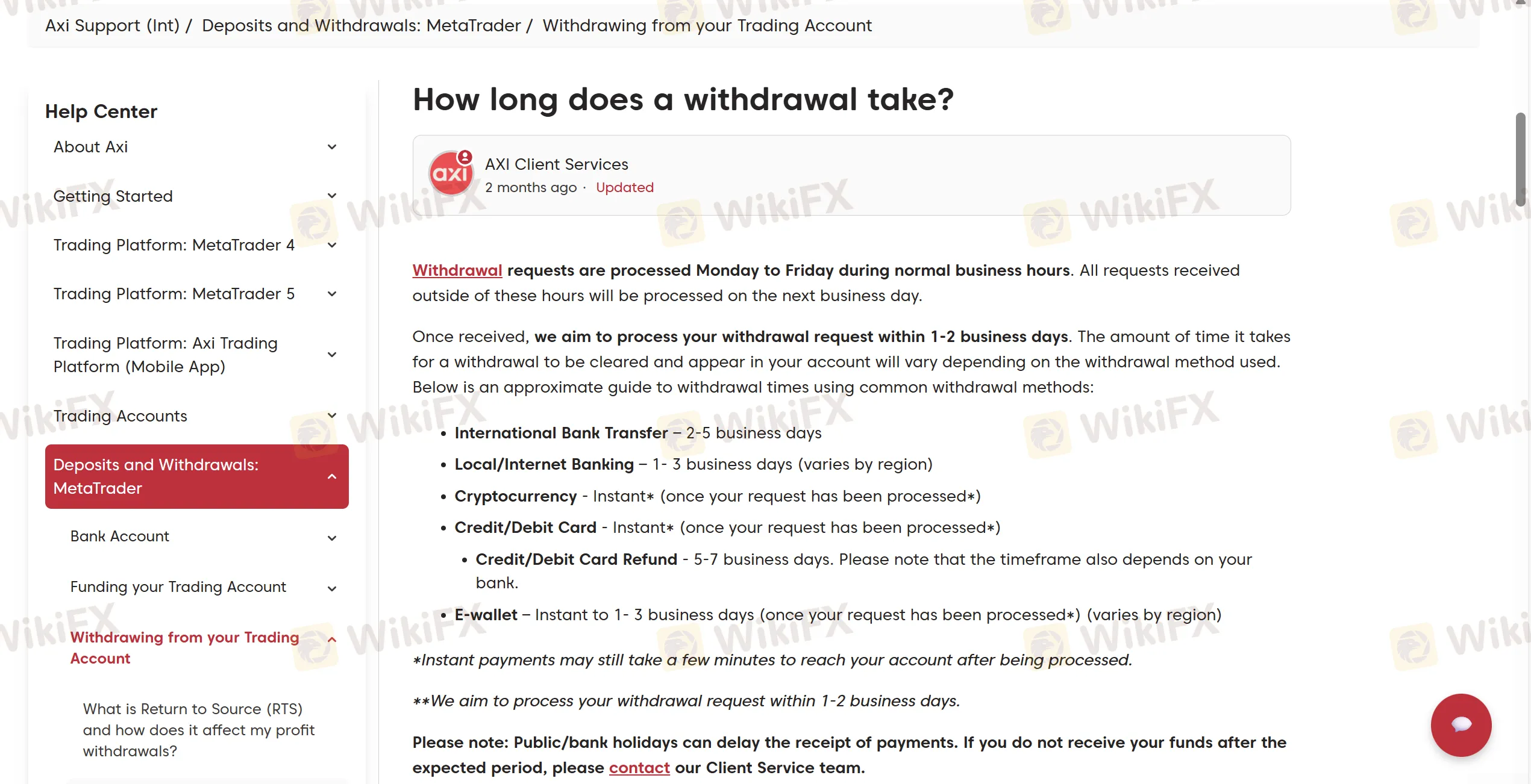 Withdrawal Withdrawal