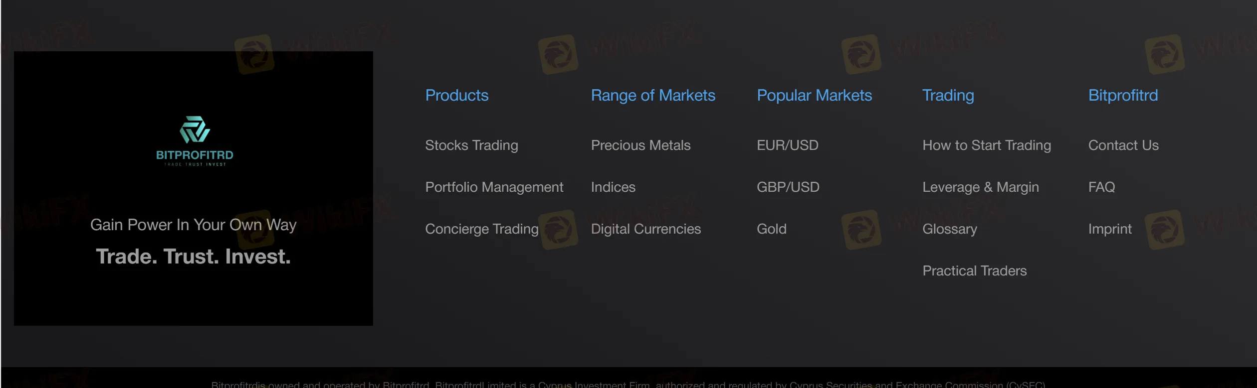 What Can I Trade on Bitprofitrd?
