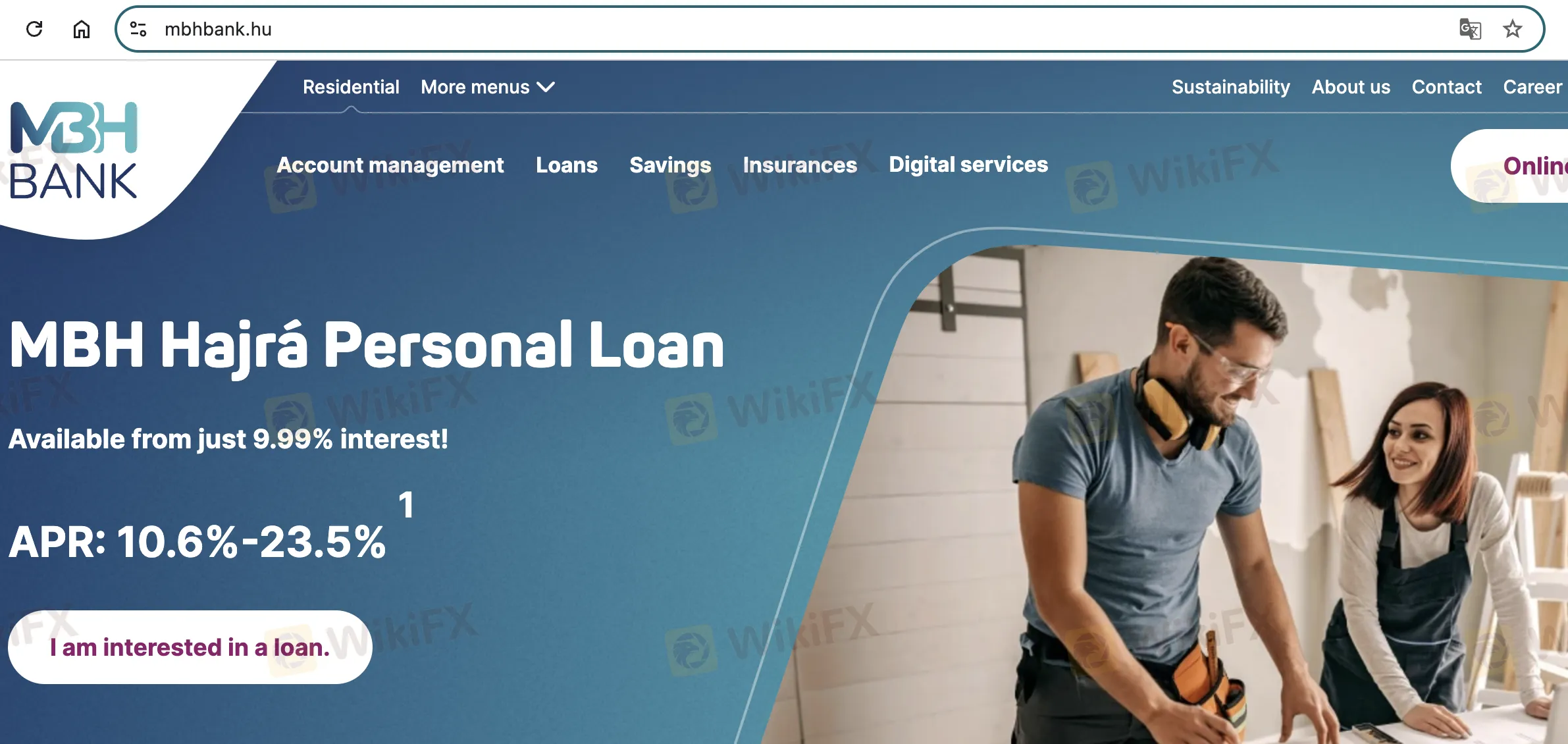 Takarékbank's homepage