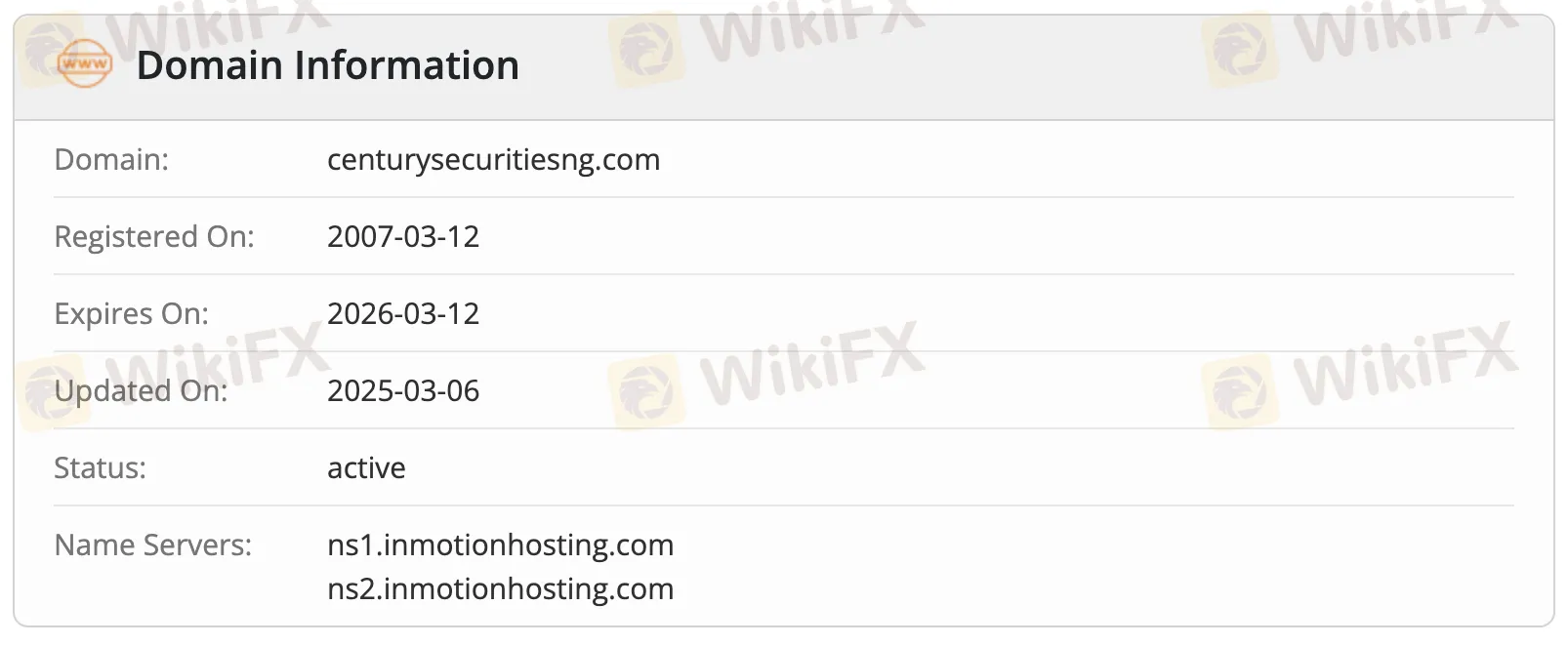 Domain information