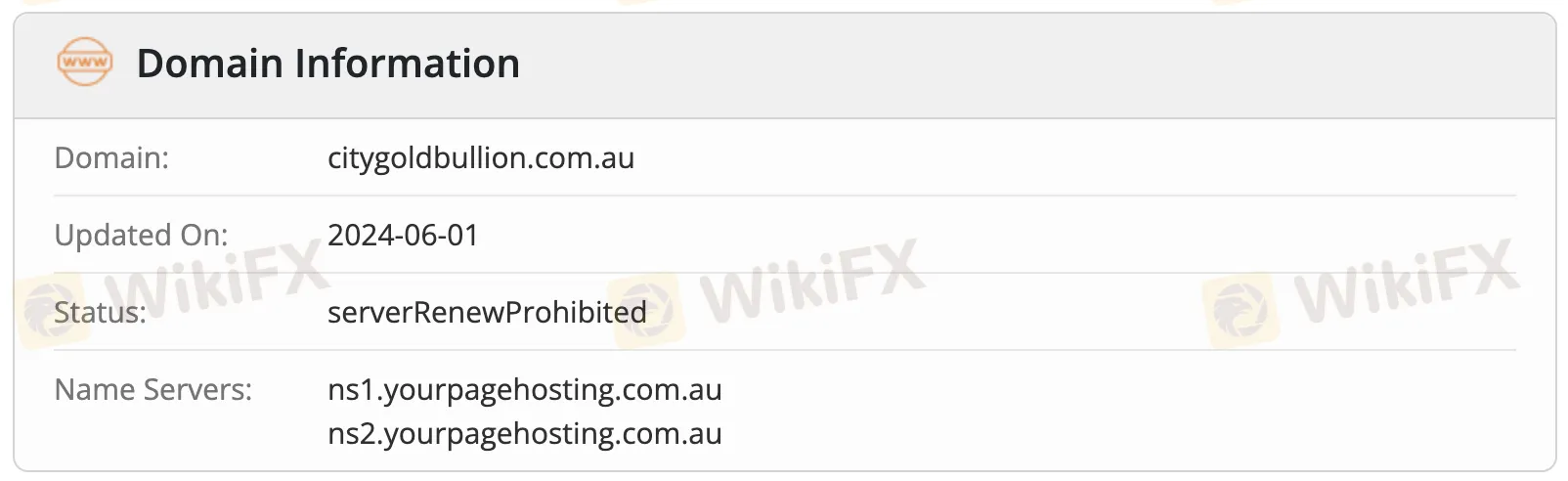 Informations sur le domaine Informations sur le domaine