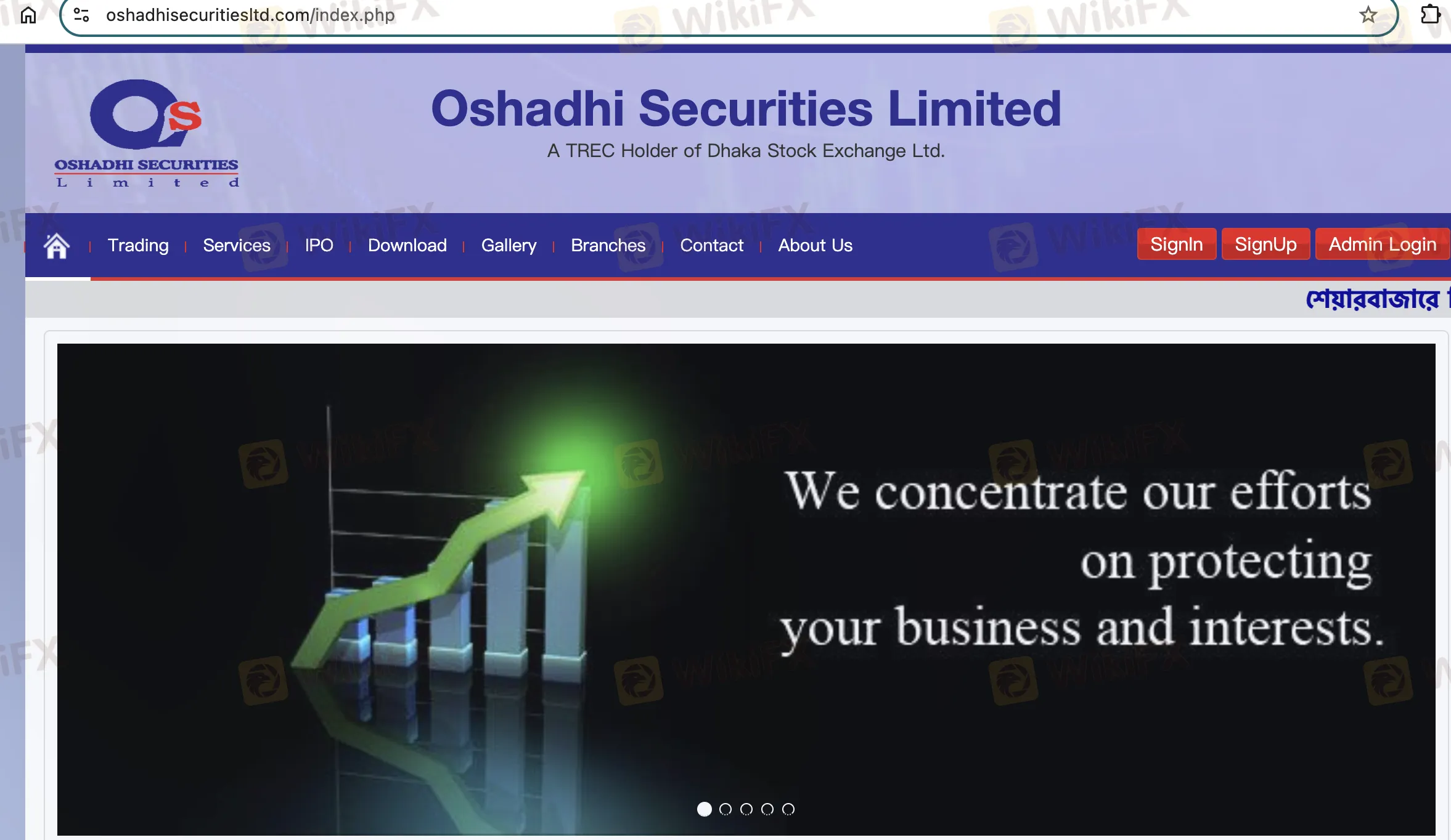 Página de inicio de Oshadhi Securities Limited