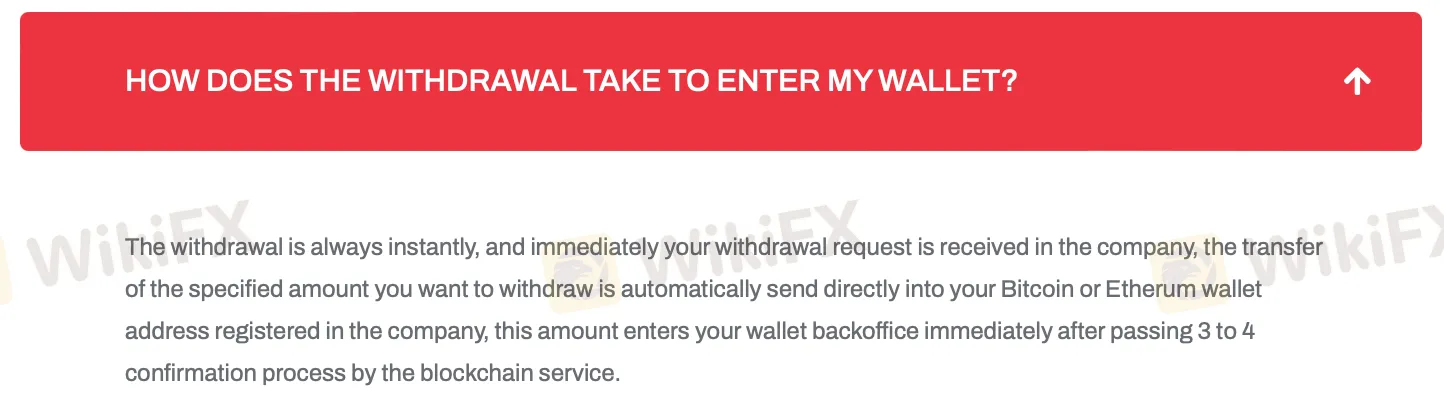 Deposit and Withdrawal