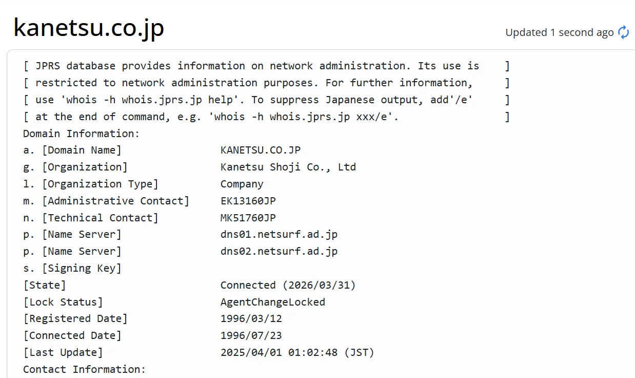 Domain information Domain information