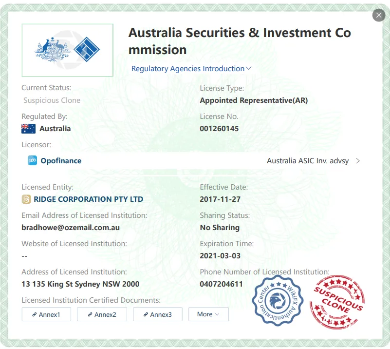 Suspicious Clone ASIC license
