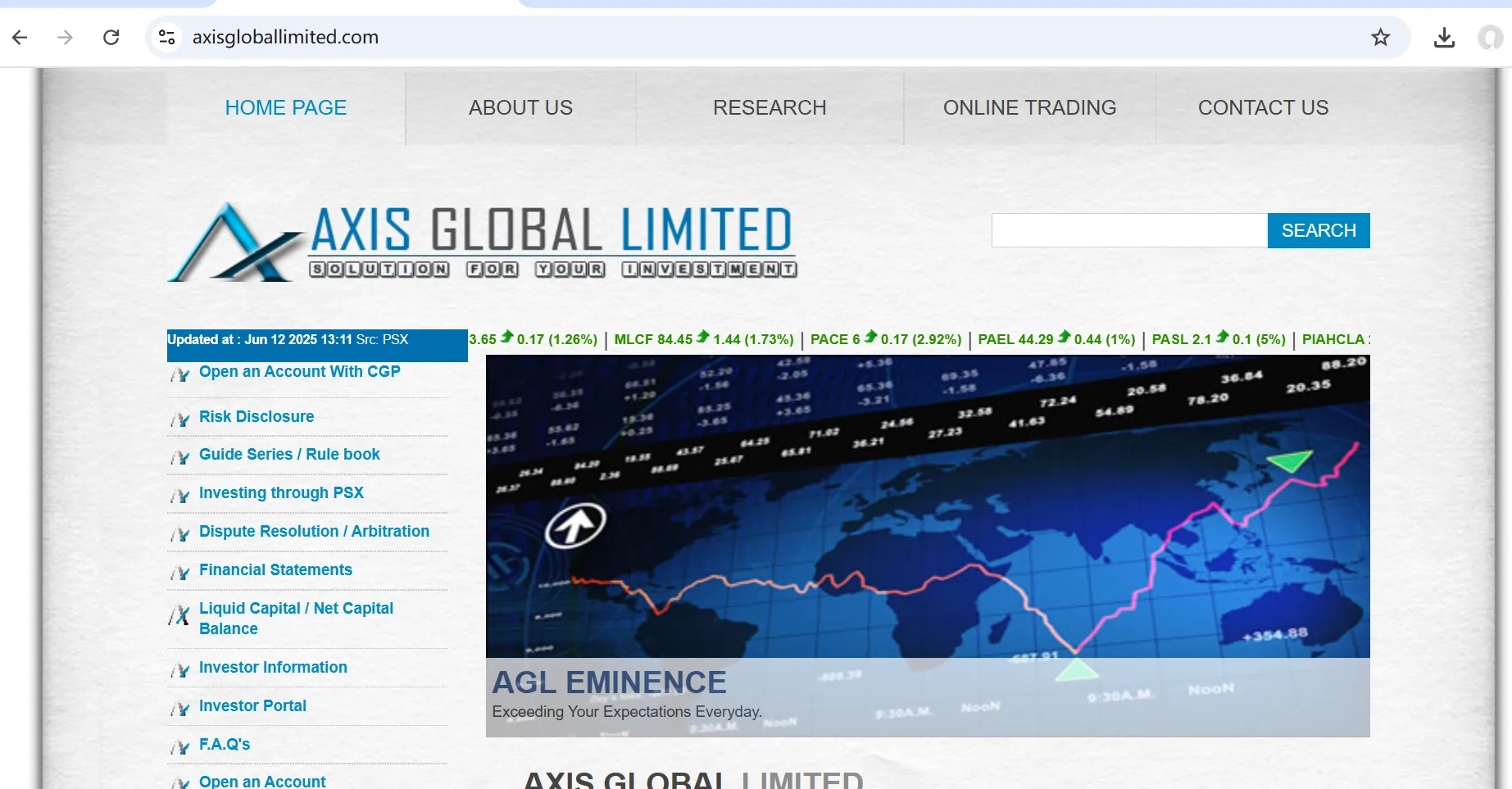 AGL's homepage