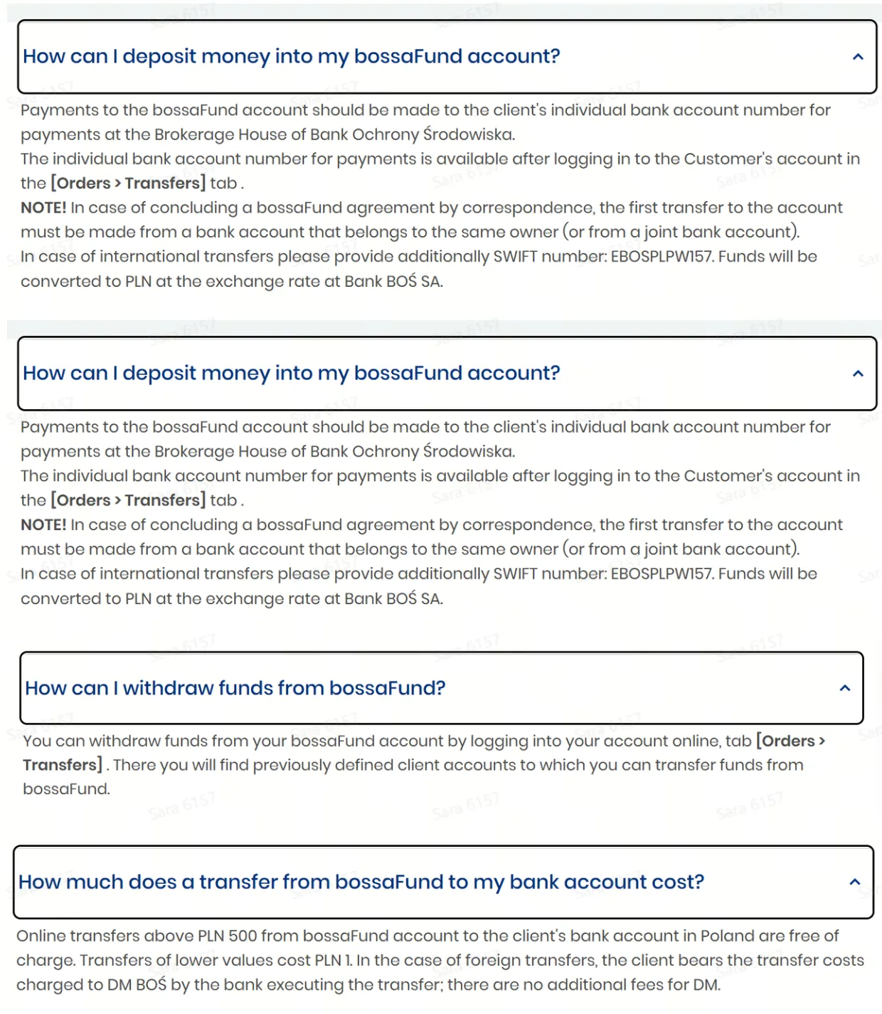 Deposit and Withdrawal Deposit and Withdrawal