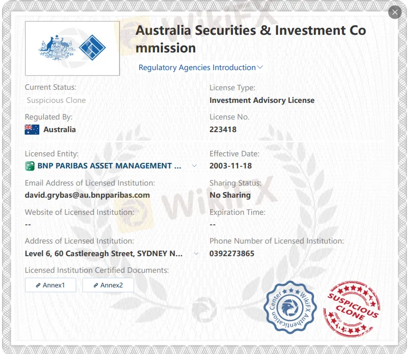 Suspicious Clone ASIC license