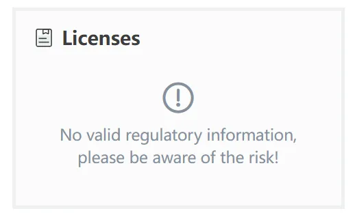 No license No license