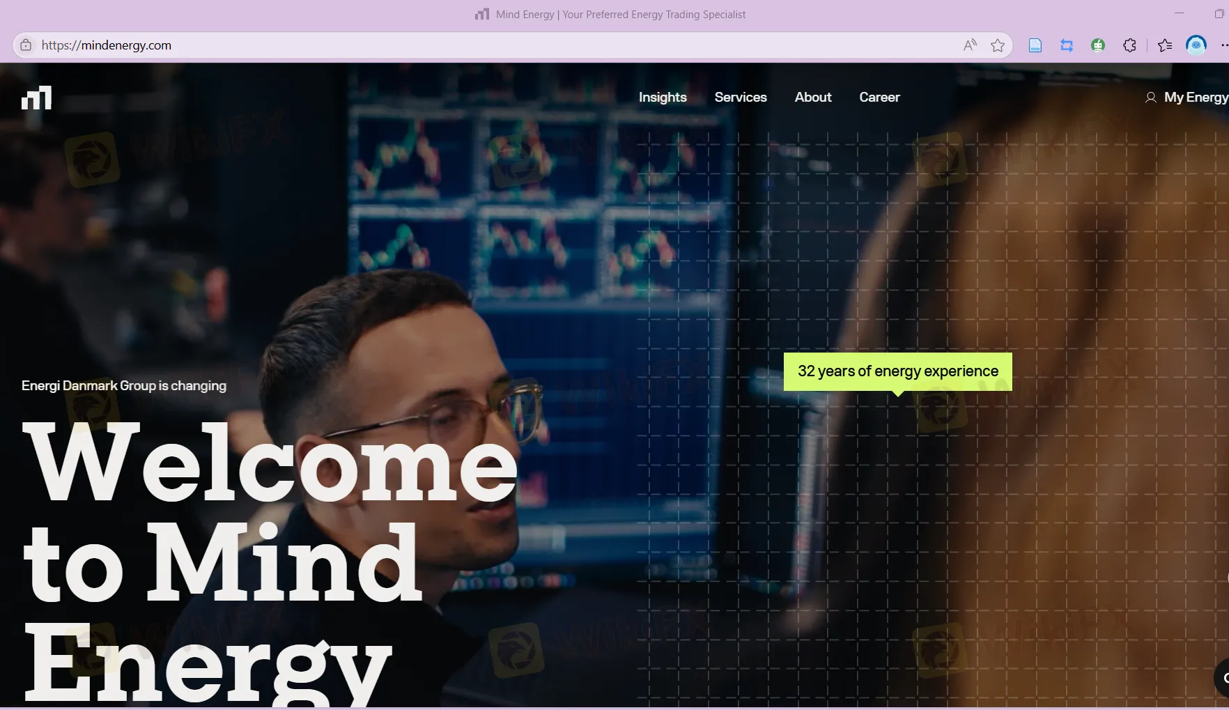 Página inicial de Energi Danmark