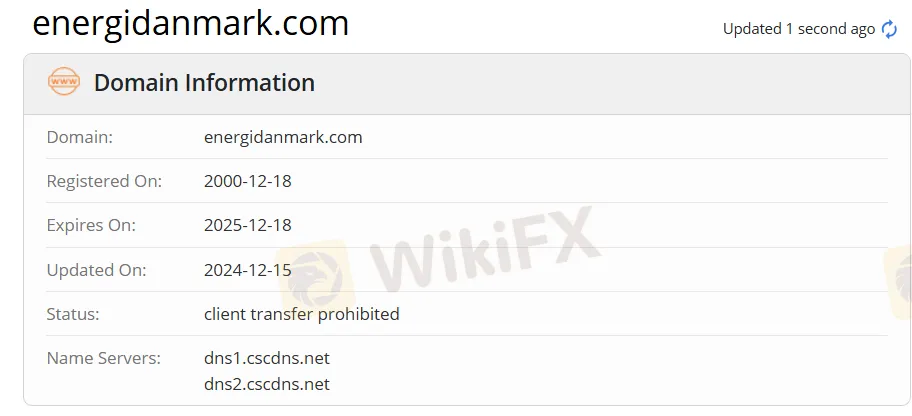 Informações de domínio