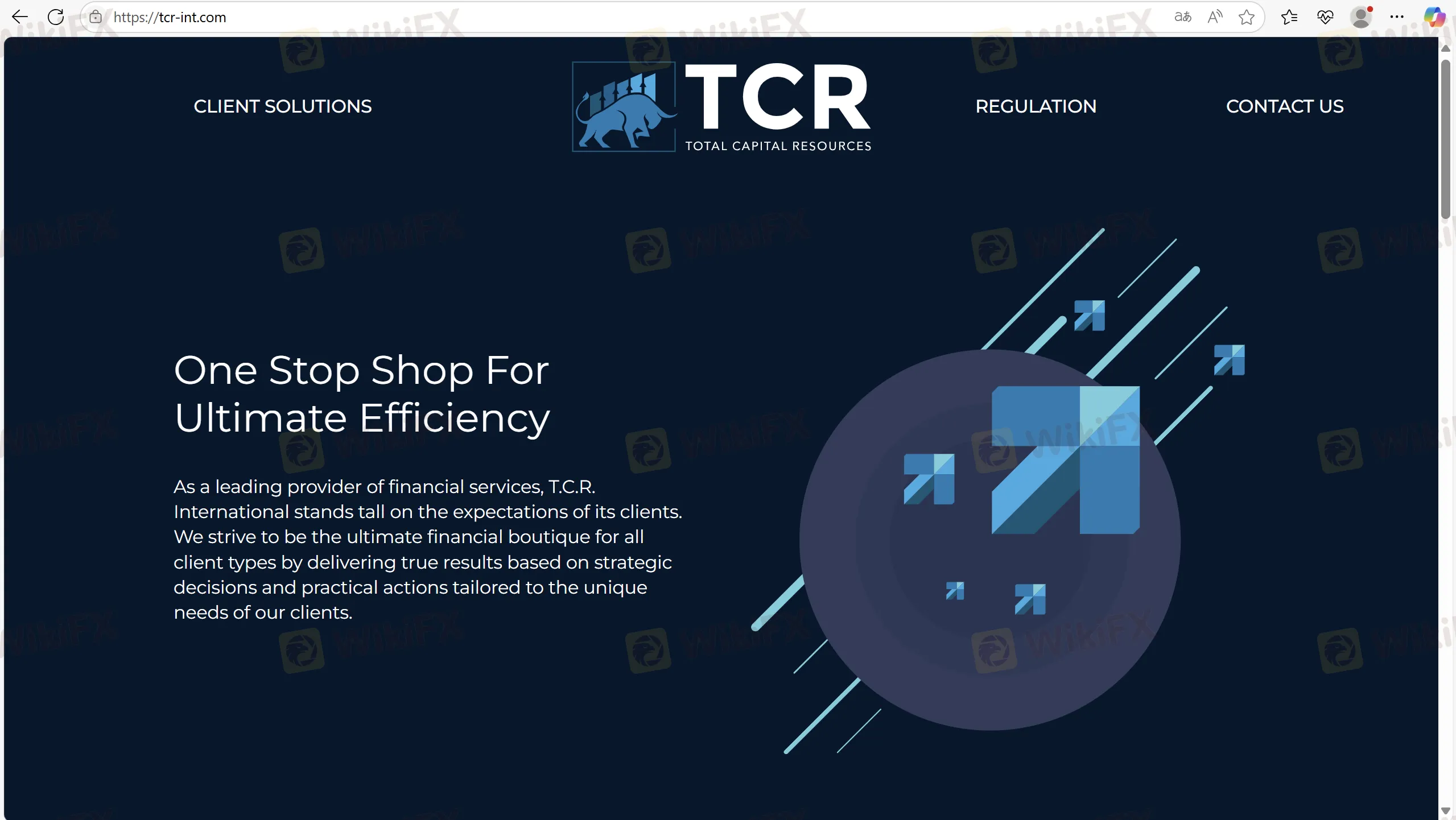 TCR's homepage