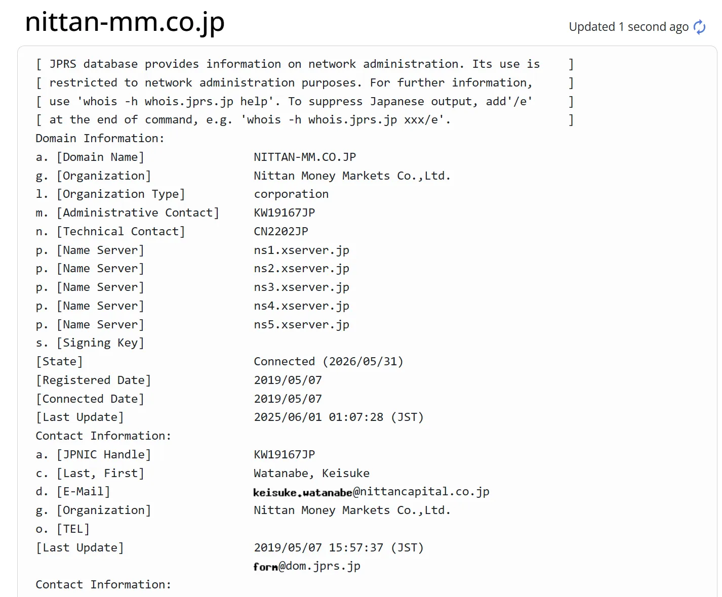 Domain information Domain information