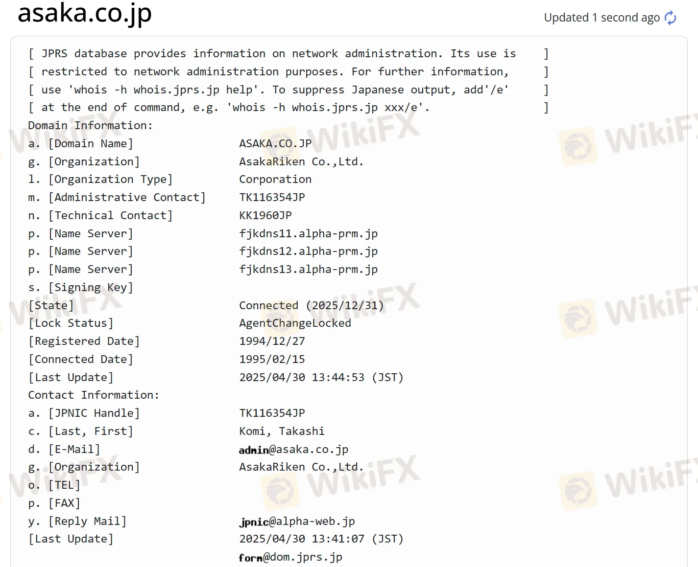 Domain information