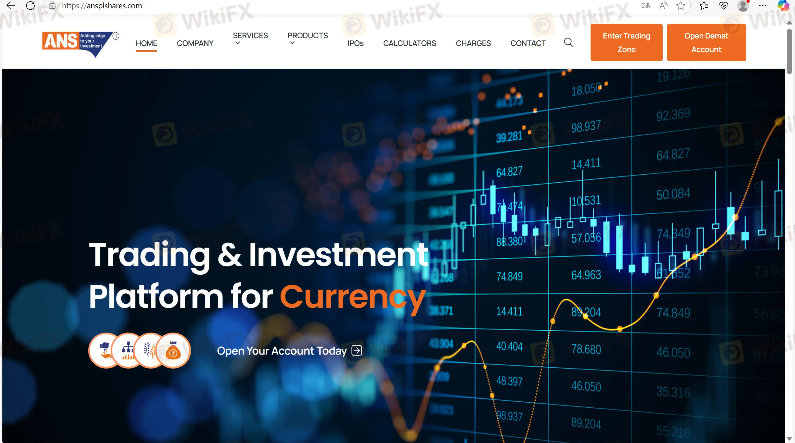 Página de inicio de ANS