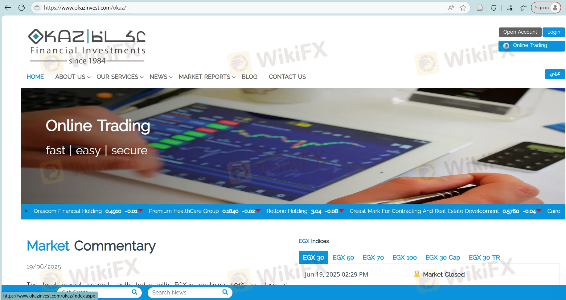 OKAZINVEST's homepage OKAZINVEST's homepage