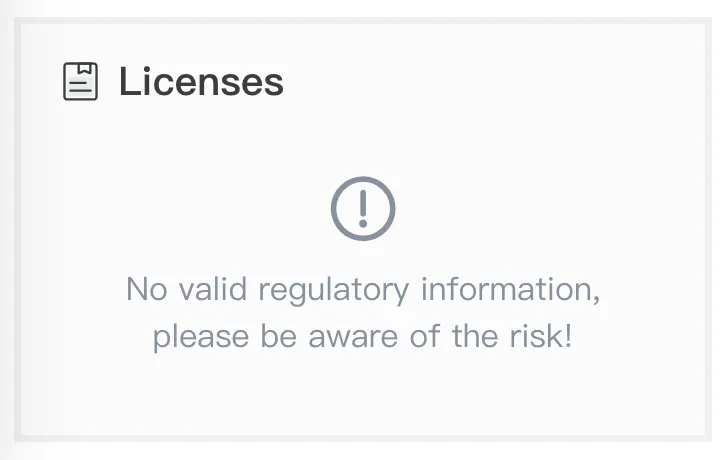 No license No license
