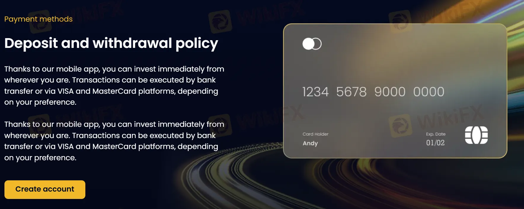 Deposit and Withdrawal
