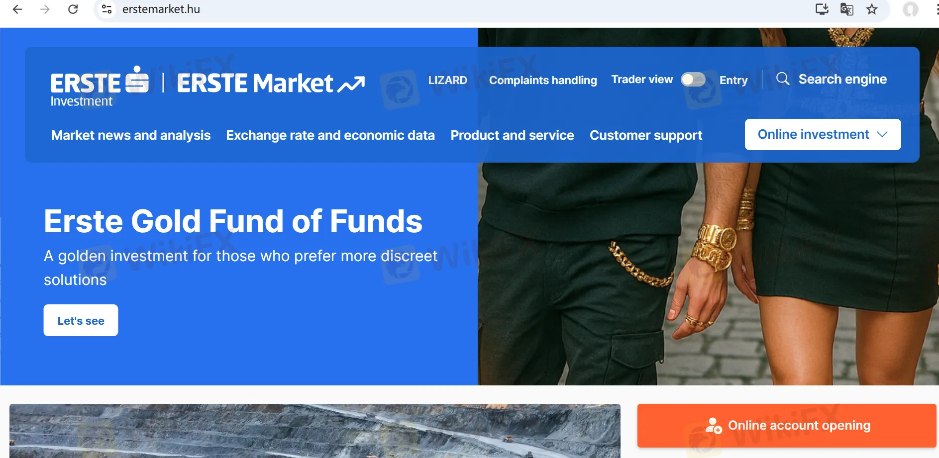 ERSTE Investment's homepage ERSTE Investment's homepage