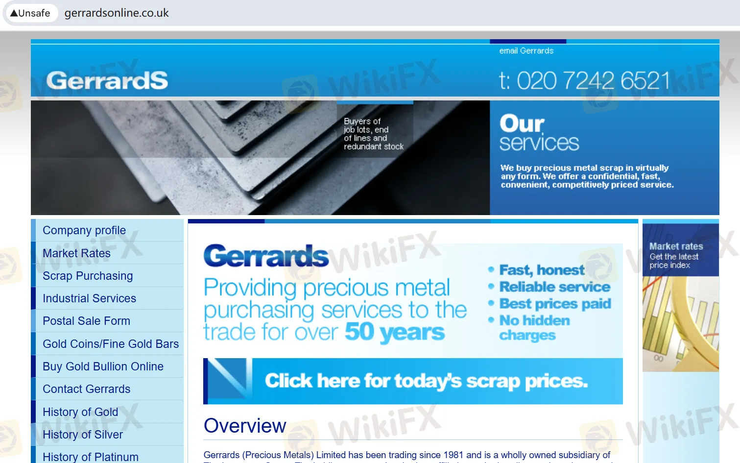 Gerrards' homepage Gerrards' homepage