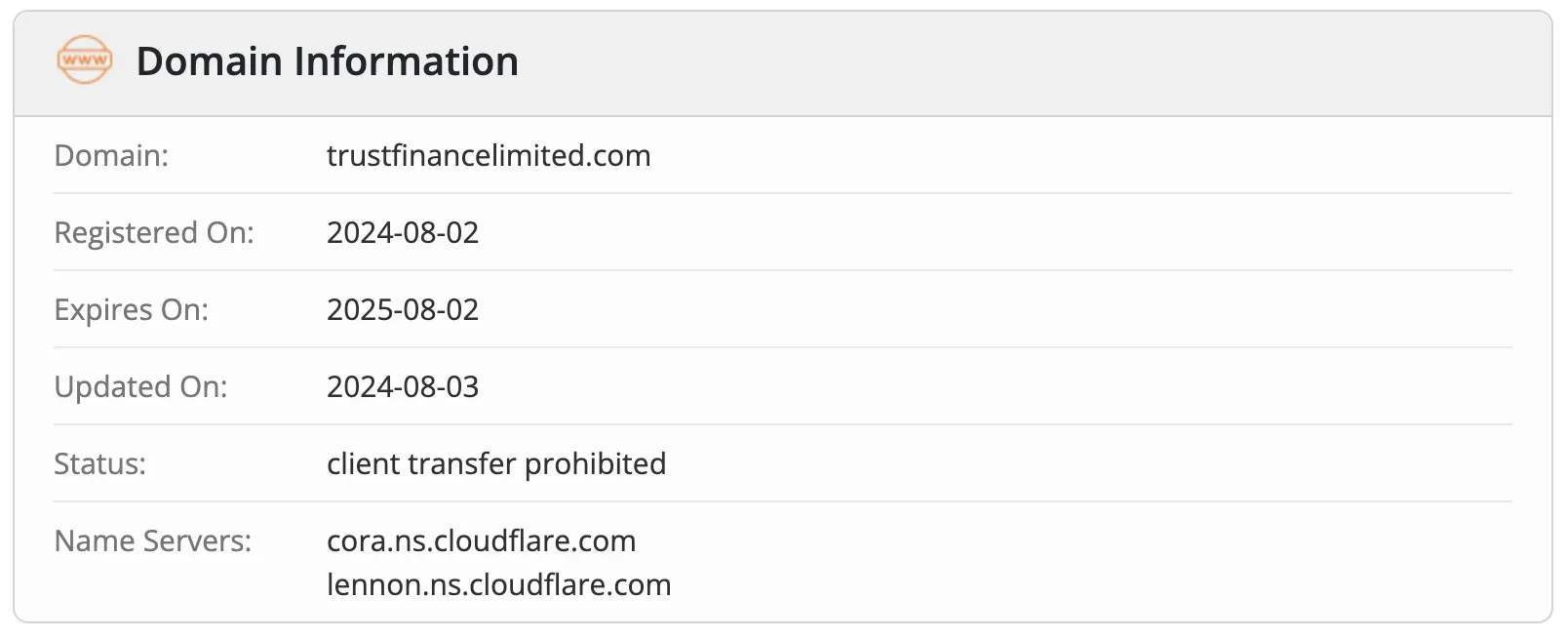 Domain information Domain information