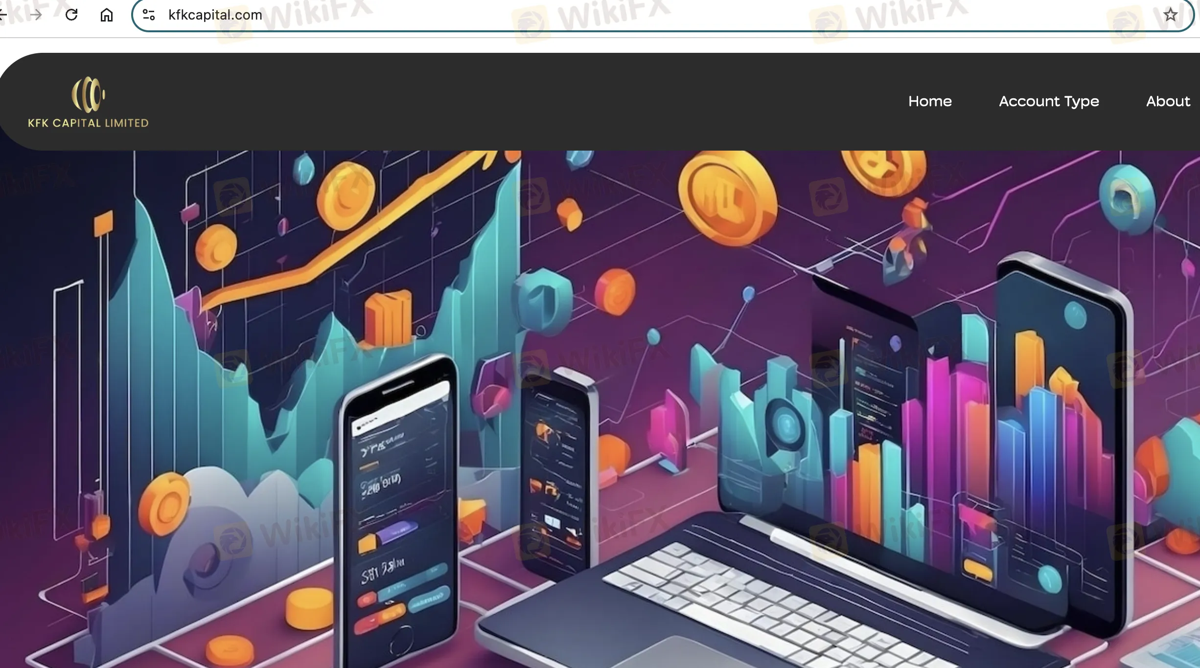 Page d'accueil de KFK Capital Limited