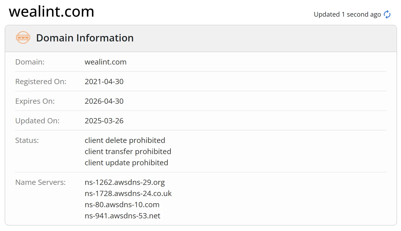 Domain information