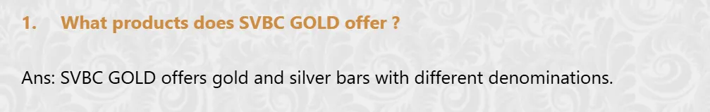 ¿Qué puedo comerciar en SVBC GOLD?