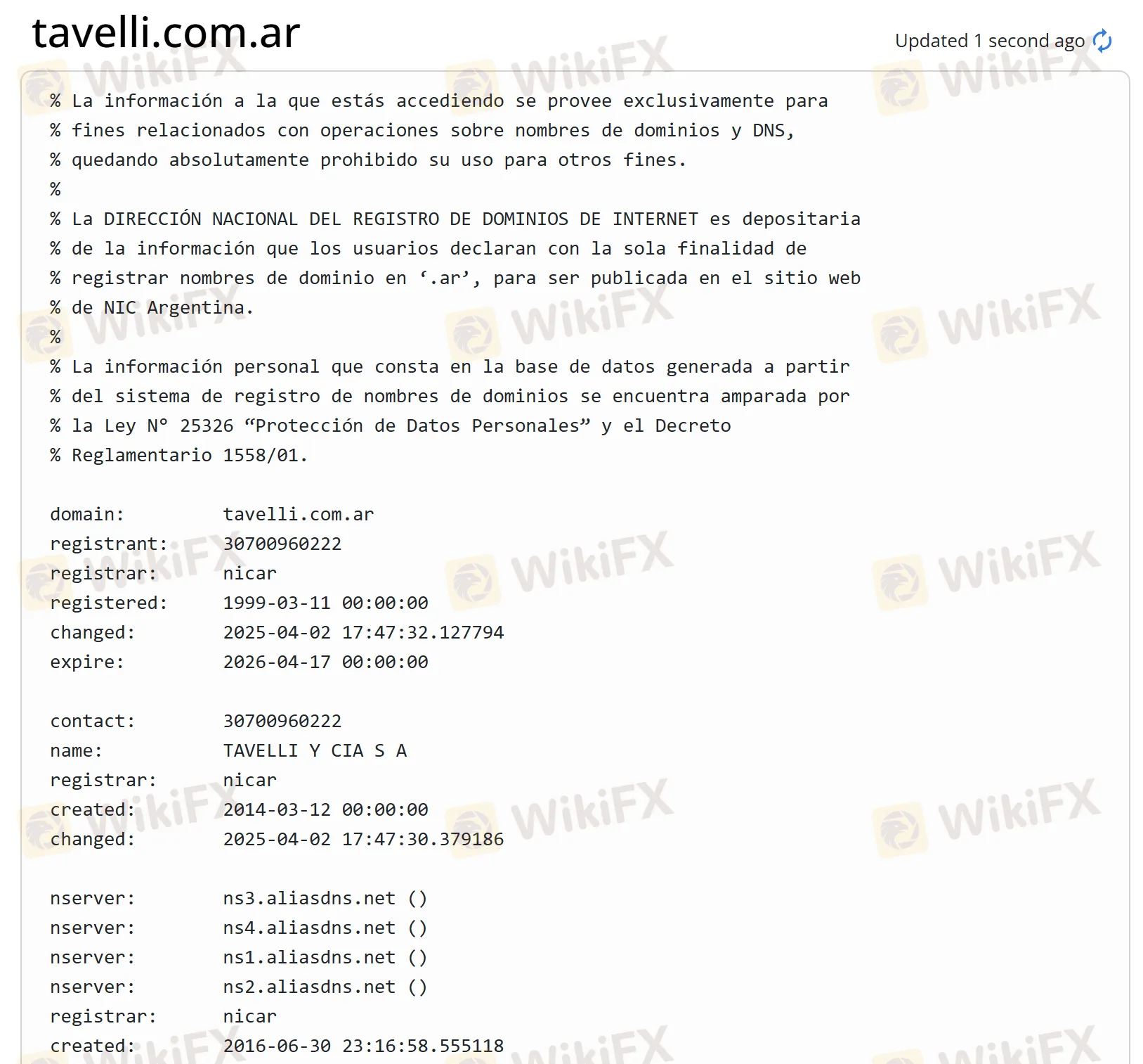 Domain information