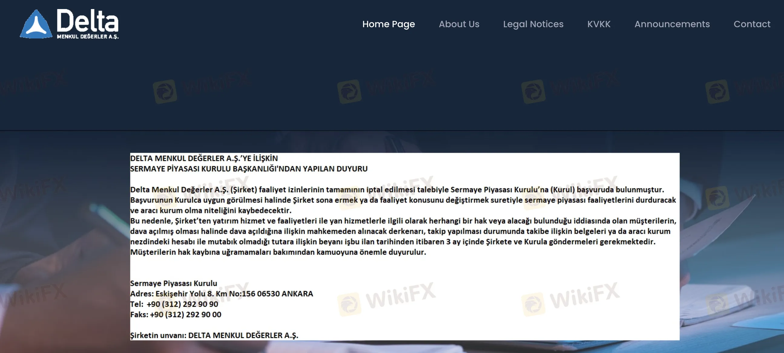 Delta Menkul's homepage