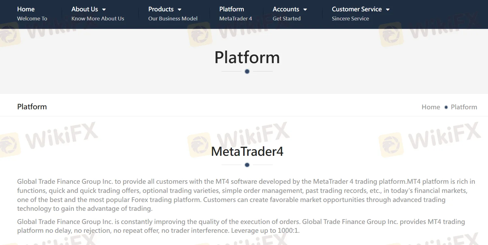 Plataforma de Negociação Plataforma de Negociação