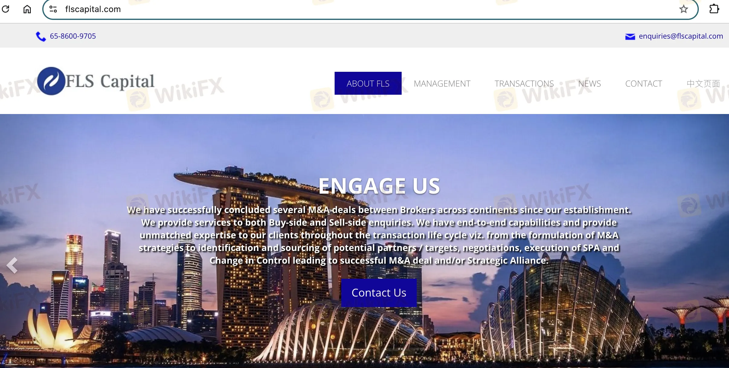 الصفحة الرئيسية لـ FLS Capital