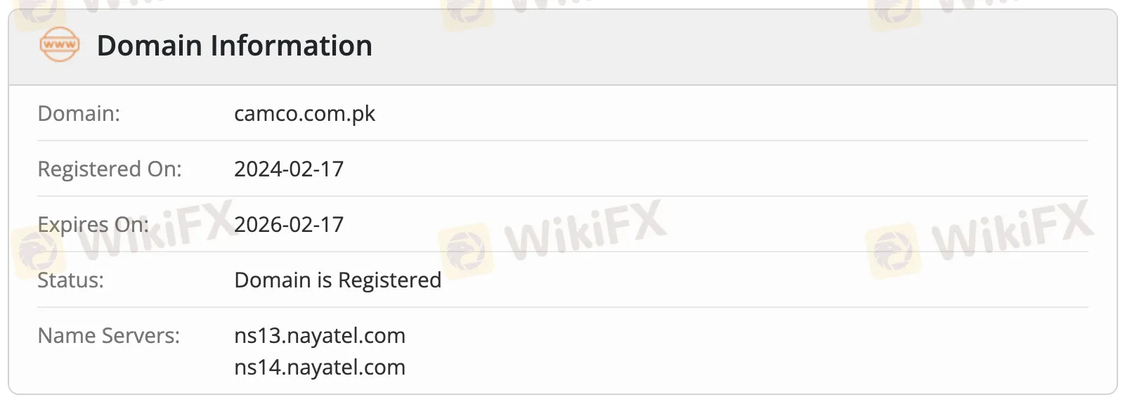 Domain information