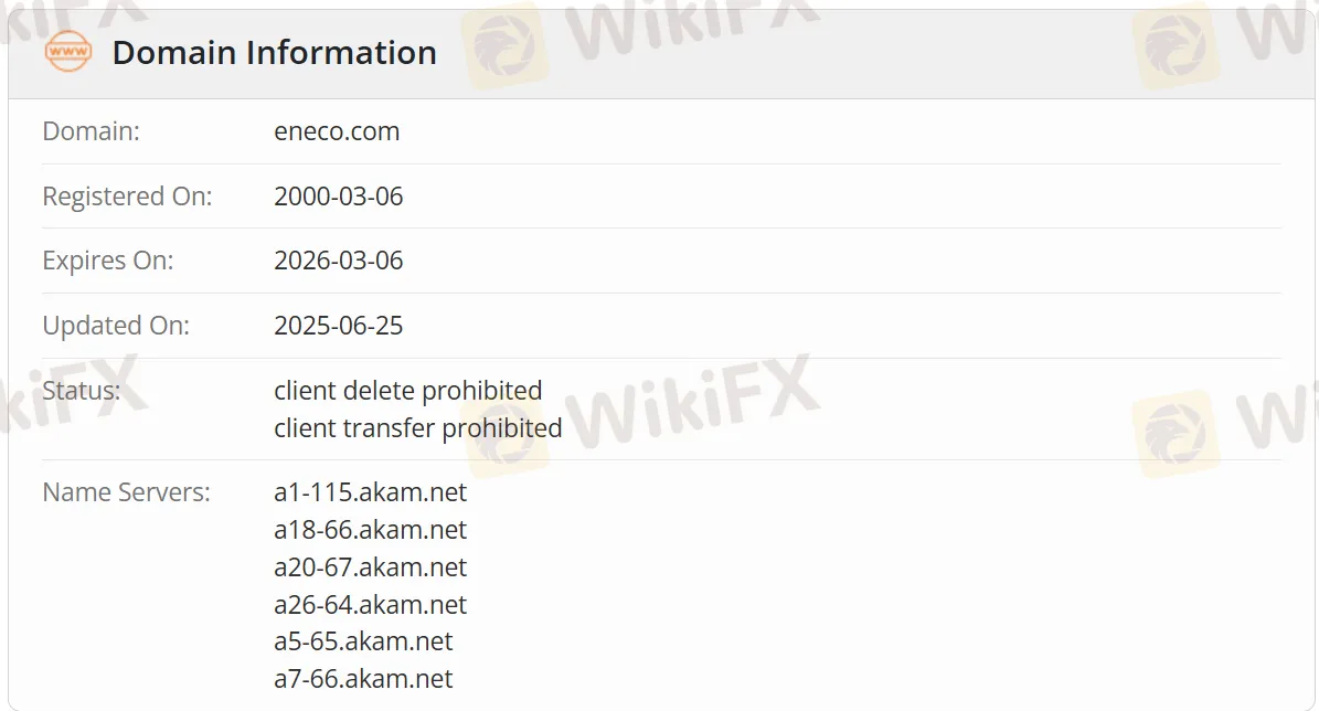 Información del dominio