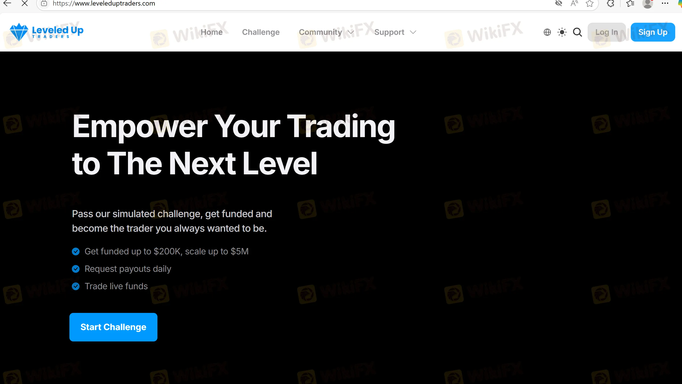 Leveled Up Society's homepage