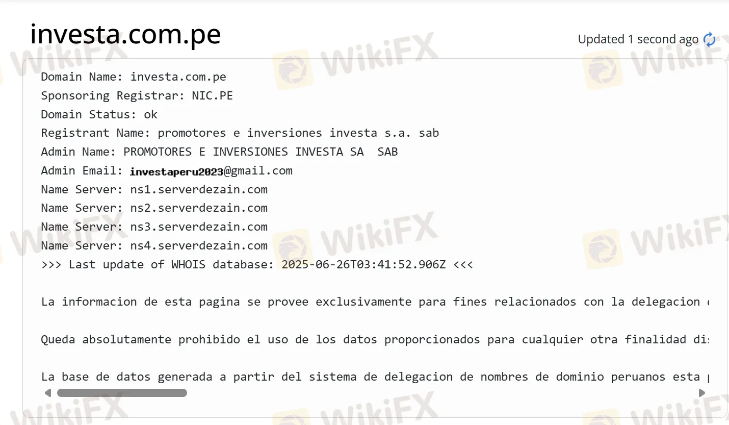 Informations de domaine