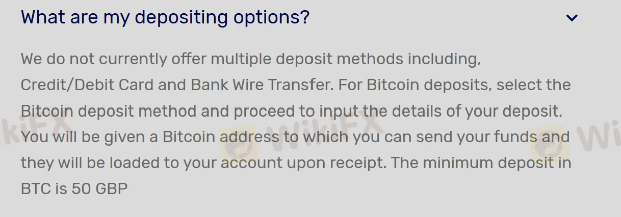 Deposit and Withdrawal