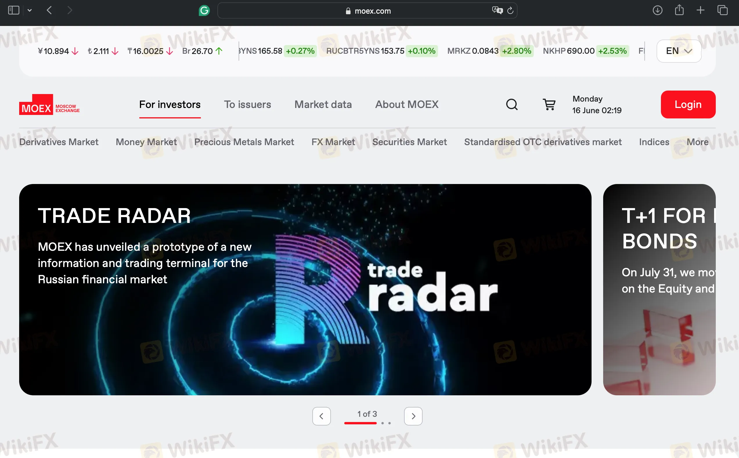 Moscow Exchange 情報 Moscow Exchange 情報