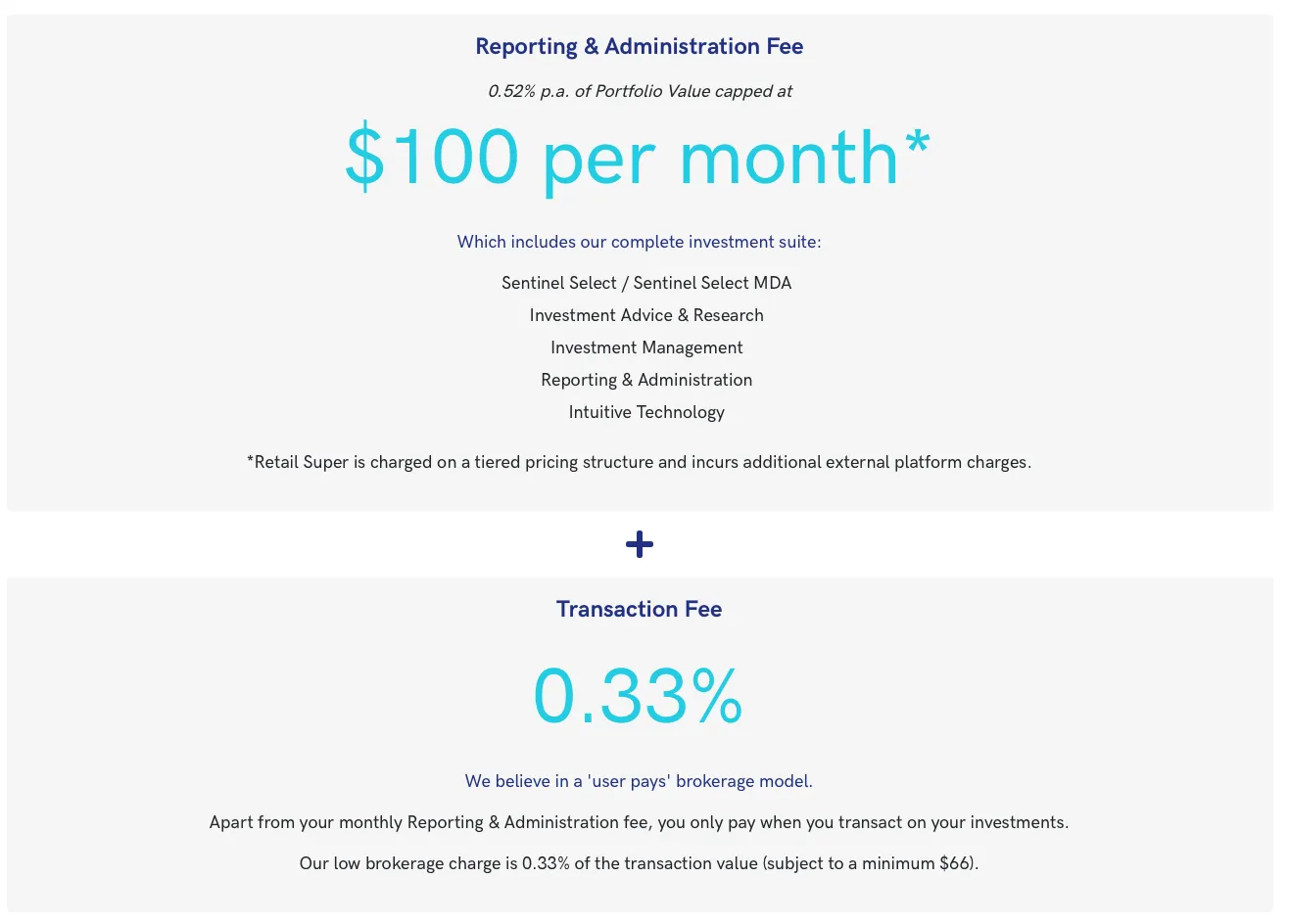 SENTINEL Fees