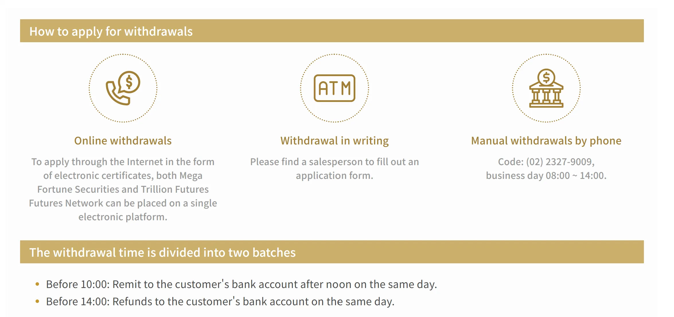 deposit and withdrawal deposit and withdrawal