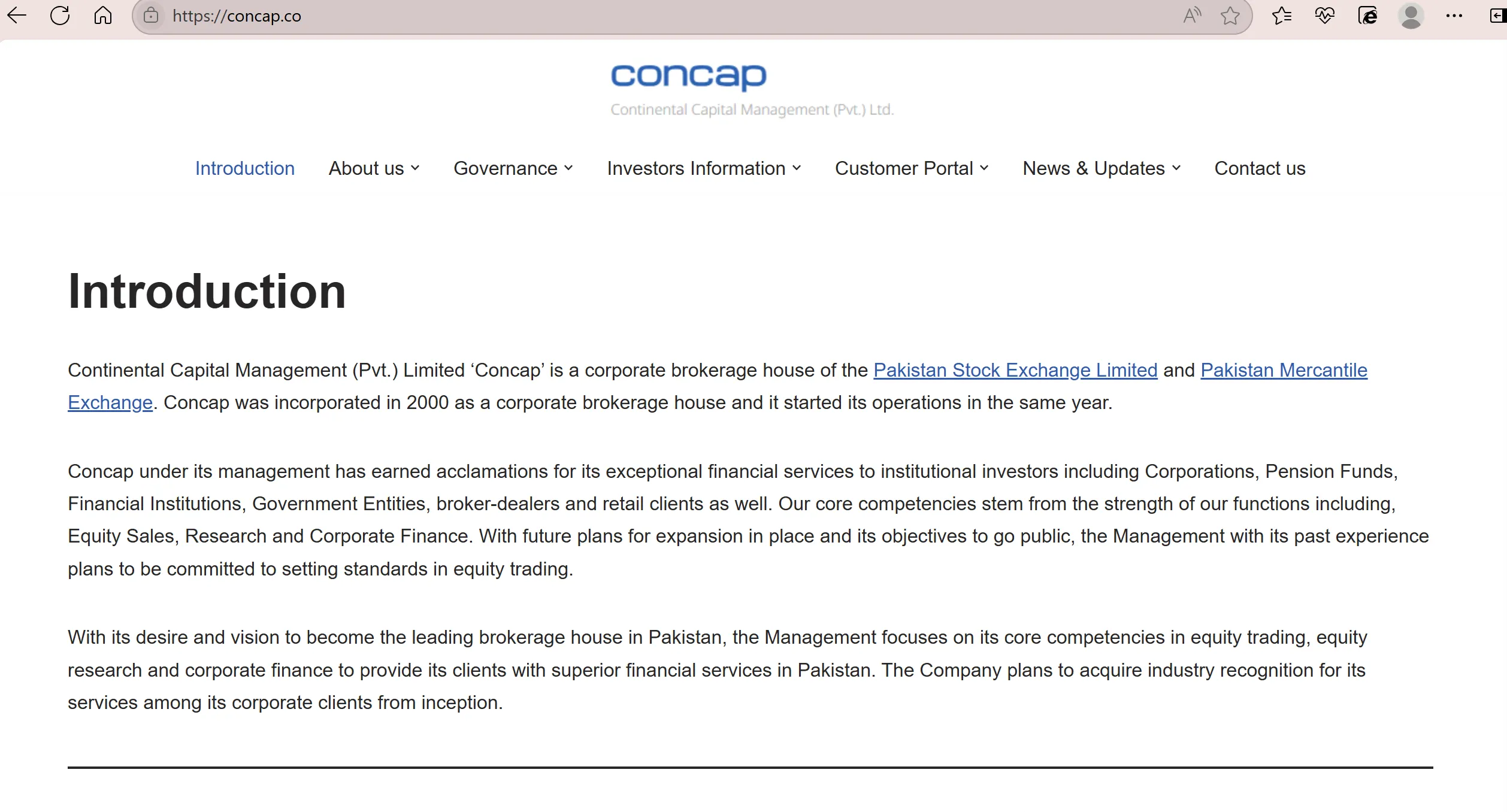 CONCAP Information CONCAP Information