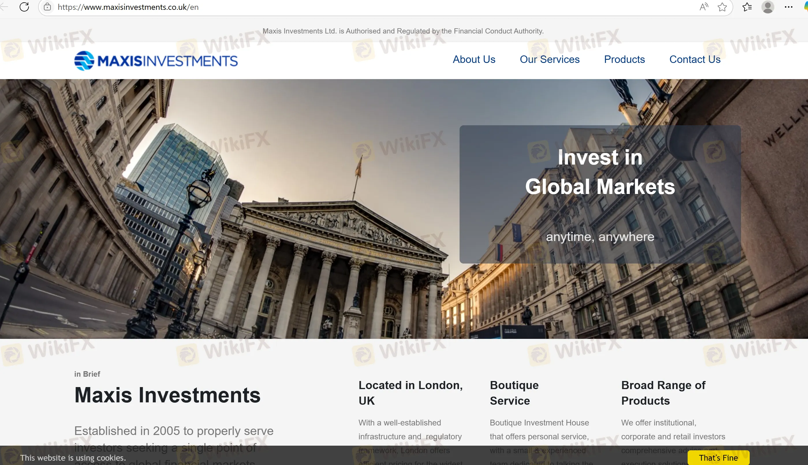 Información de Maxis Investments