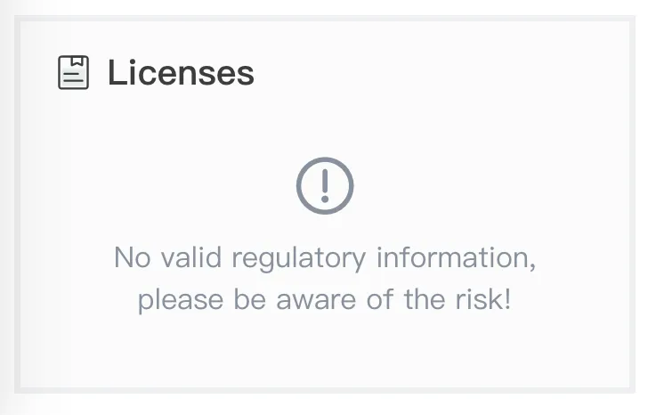 No license
