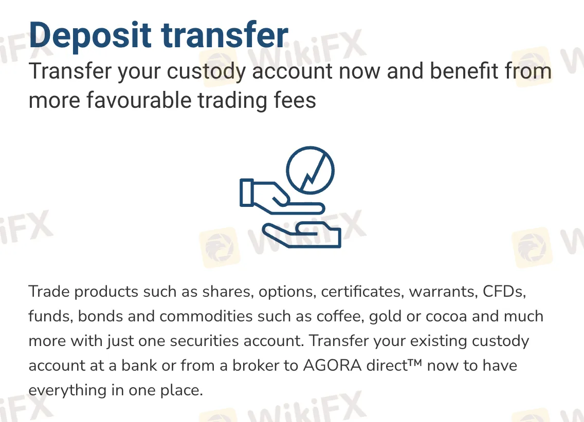 Deposit and Withdrawal